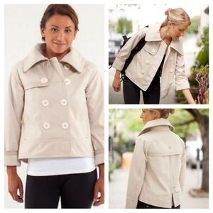 lululemon athletica Cream Short Double-Breasted Peacoat